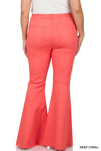 Load image into Gallery viewer, All You Need Coral High Waist Flare Leg Denim Jeans

