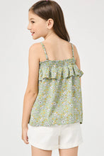 Load image into Gallery viewer, Ditsy Floral Smocked Ruffle Top
