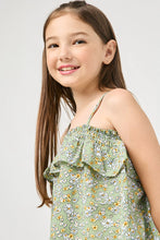 Load image into Gallery viewer, Ditsy Floral Smocked Ruffle Top
