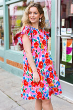 Load image into Gallery viewer, Love Found Pink Floral Smocked Ruffle Sleeve Tiered Dress
