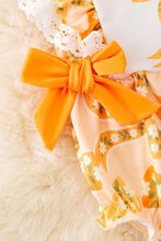 Load image into Gallery viewer, Flower Power Bow Baby Romper
