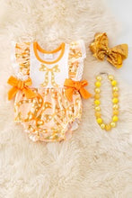 Load image into Gallery viewer, Flower Power Bow Baby Romper
