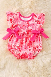 Fuchsia Floral Baby Romper