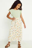 Load image into Gallery viewer, Girls Floral Print Pleated Midi Skirt
