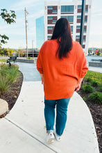 Load image into Gallery viewer, Autumn Vibes Pumpkin Asymmetrical Knit Sweater
