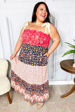 Load image into Gallery viewer, Vacay Vibes Orange Floral Smocked Tube Top Tiered Maxi Dress
