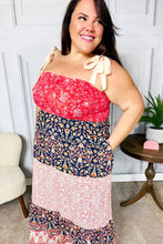 Load image into Gallery viewer, Vacay Vibes Orange Floral Smocked Tube Top Tiered Maxi Dress
