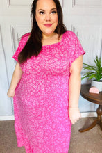 Load image into Gallery viewer, Perfectly You Fuchsia Ditzy Floral Fit &amp; Flare Maxi Dress
