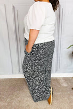 Load image into Gallery viewer, Let&#39;s Meet Up Black Animal Print Smocked Waist Palazzo Pants
