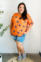 Load image into Gallery viewer, Game Day Orange Football Print Knit Top
