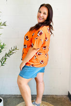 Load image into Gallery viewer, Game Day Orange Football Print Knit Top
