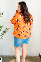 Load image into Gallery viewer, Game Day Orange Football Print Knit Top
