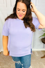 Load image into Gallery viewer, Perfectly Poised Lilac Cut Edge French Terry Top
