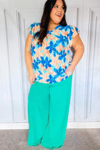 Load image into Gallery viewer, Just Dreaming Emerald Smocked Waist Palazzo Pants
