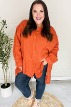 Load image into Gallery viewer, Everyday Rust Button Down Sharkbite Cotton Tunic Top
