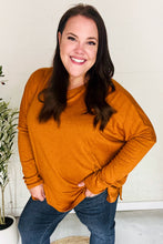 Load image into Gallery viewer, Rust Hacci Dolman Pocketed Sweater Top
