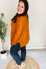 Load image into Gallery viewer, Rust Hacci Dolman Pocketed Sweater Top
