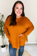 Load image into Gallery viewer, Rust Hacci Dolman Pocketed Sweater Top
