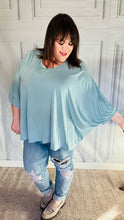 Load image into Gallery viewer, Call On Me Aqua Dolman Modal Knit Top
