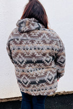 Load image into Gallery viewer, Call For You Grey Aztec Half Zip High Neck Hoodie
