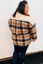 Load image into Gallery viewer, Adorable Taupe Corduroy &amp; Plaid Sherpa Button Jacket
