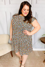 Load image into Gallery viewer, Feeling Bold Taupe Leopard Print Tiered Ruffle Sleeve Woven Dress
