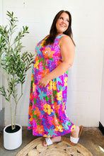 Load image into Gallery viewer, Diva Dreams Multicolor Tropical Floral Fit &amp; Flare Maxi Dress
