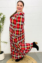 Load image into Gallery viewer, Adorable In Red Plaid Ruffle Detail Fit &amp; Flare Midi Dress
