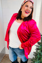 Load image into Gallery viewer, Dazzling Magenta Velvet Lapel Blazer
