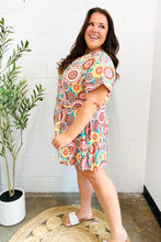 Load image into Gallery viewer, Feeling Bold Multicolor Mandala Print Surplice Tie Waist Romper
