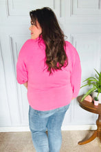 Load image into Gallery viewer, Ready to Relax Hot Pink Half Zip French Terry Hoodie
