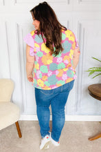 Load image into Gallery viewer, Feeling Playful Fuchsia Floral Textured Ruffle Sleeve Top
