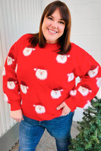 Load image into Gallery viewer, Santa Claus Sparkle Fuzzy Knit Sweater
