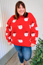 Load image into Gallery viewer, Santa Claus Sparkle Fuzzy Knit Sweater
