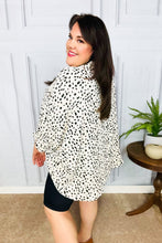 Load image into Gallery viewer, Diva Loving Ivory Leopard Print Button Down Oversized Top
