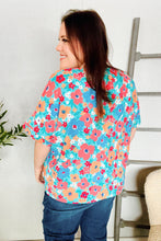 Load image into Gallery viewer, Under Your Spell Mint Flat Floral V Neck Dolman Top
