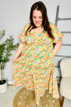 Load image into Gallery viewer, Hello Beautiful Sage Elastic V Neck Tiered Daisy Floral Maxi Dress
