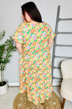 Load image into Gallery viewer, Hello Beautiful Sage Elastic V Neck Tiered Daisy Floral Maxi Dress
