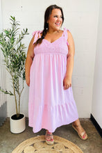 Load image into Gallery viewer, Feeling Your Best Pink Crochet Lace Babydoll Midi Dress
