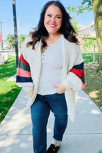 Load image into Gallery viewer, Weekend Ready Ivory Multicolor Mixed Thread Bubble Sleeve Cardigan
