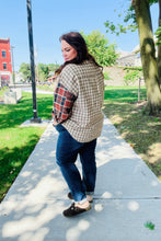 Load image into Gallery viewer, Make A Statement Rust &amp; Taupe Plaid Color Block Shacket
