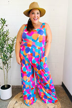 Load image into Gallery viewer, Summer Vibes Multicolor Abstract Floral Sleeveless Wide Leg Jumpsuit
