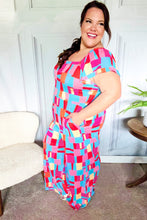 Load image into Gallery viewer, Scarlet &amp; Aqua Geometric Print Wide Leg Jumpsuit
