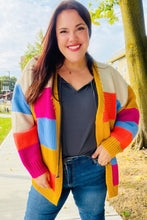 Load image into Gallery viewer, Spread Joy Multicolor Chunky Knit Color Block Patchwork Cardigan
