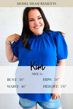 Load image into Gallery viewer, Lovely In Blue Tiered Double Ruffle Sleeve Woven Top
