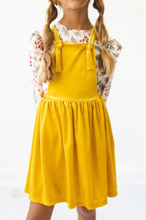 Mustard Velvet Pinafore