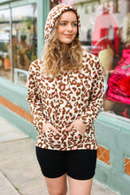 Load image into Gallery viewer, Easy Living Brown &amp; Blush Animal Print Hoodie
