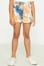 Load image into Gallery viewer, Tie Dye Frayed Denim Shorts
