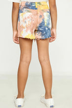 Load image into Gallery viewer, Tie Dye Frayed Denim Shorts
