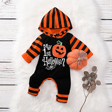 Load image into Gallery viewer, My 1st Halloween Hooded Jumpsuit
